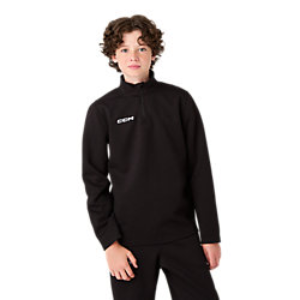CCM TEAM LOCKER ROOM 1/4 ZIP YT – BLACK (990)